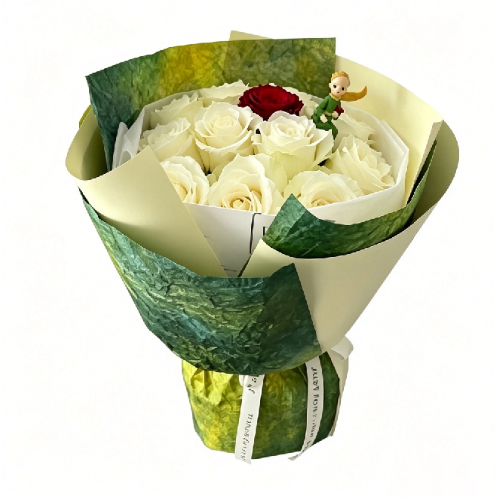 กระดาษห่อดอกไม้สีเขียวไล่เฉดแบ - Flower Wrap Kraft บทวิจารณ์และราคา