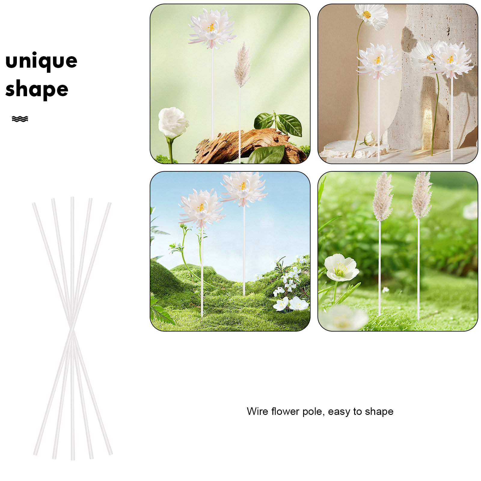 ลวดเหล็กสำหรับทำดอกไม้ 40 ชิ้น - Wire Stem Florist บทวิจารณ์และราคา