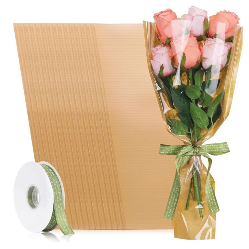 ถุงห่อดอกไม้สีน้ำตาลอ่อน 50 ชิ - Flower Wrap Kraft บทวิจารณ์และราคา