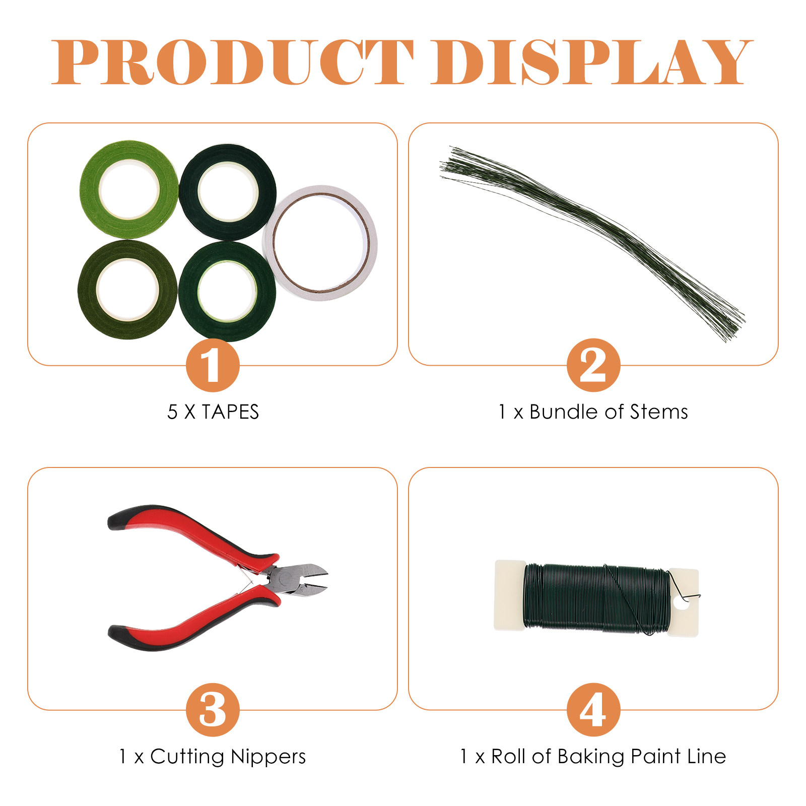 ชุดอุปกรณ์จัดดอกไม้ DIY เทปพัน - Wire Stem Florist บทวิจารณ์และราคา